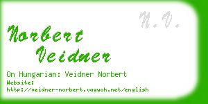 norbert veidner business card